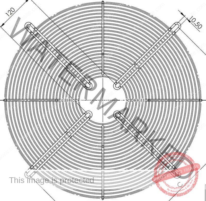 Automatic-Fan-Grill-Guard-Cover-Welding-Machine-Product-Drawing