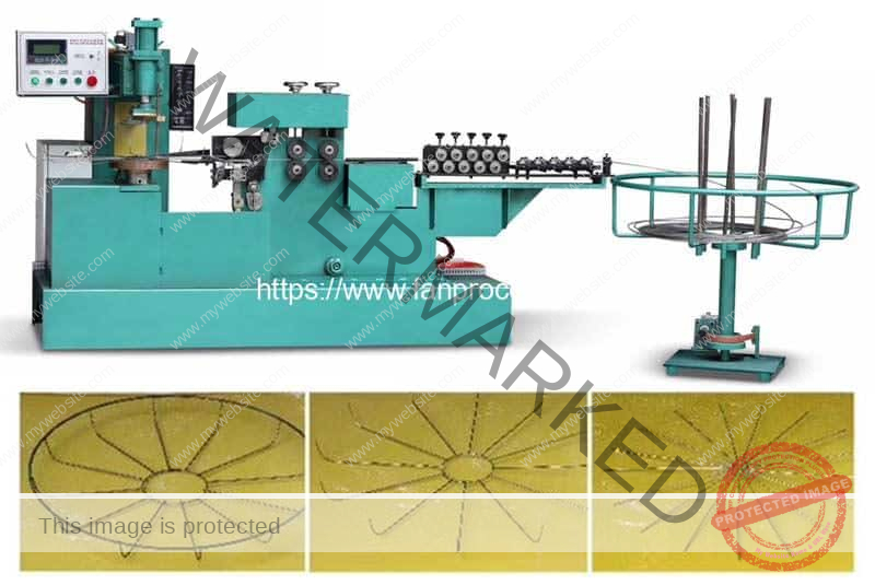 Radiate-Fan-Guard-Inner-Ring-Steel-Wire-Feeding-Cutting-Spot-Welding-Machine-with-Bending-Function